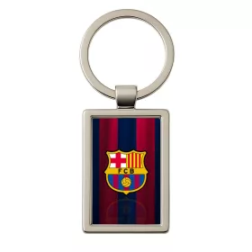   Breloc metalic dreptunghic, inel de sustinere metalic, echipa de fotbal,model 6