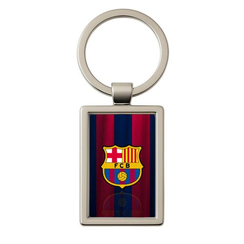 Breloc metalic dreptunghic, inel de sustinere metalic, echipa de fotbal,model 6