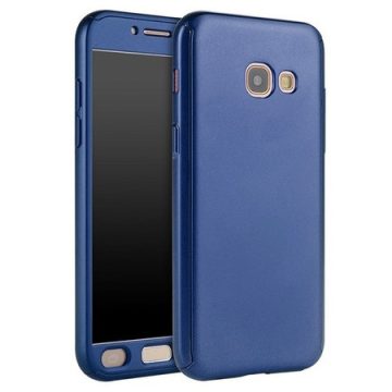   Husă Full Cover 360° pentru Samsung Galaxy A5 2017 (față + spate + sticlă), albastra