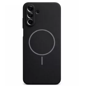   Husa Samsung Galaxy A17, Luxury Silicone Magsafe, protectie camera, catifea in interior, neagra