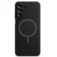 Husa Samsung Galaxy A17, Luxury Silicone Magsafe, protectie camera, catifea in interior, neagra