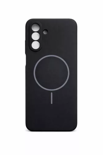 Husa Samsung Galaxy A17, Luxury Silicone Magsafe, protectie camera, catifea in interior, neagra