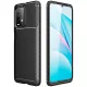 Husa Carbon Fiber pentru Samsung Galaxy S20 FE, aspect carbon, neagra