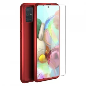   Husă Full Cover 360° pentru Xiaomi Redmi Note 9S (față + spate + sticlă), rosie