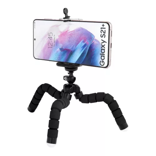Mini trepied universal pentru telefoane si camere foto, negru