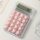 Mini calculator de birou Karuida KK-506, 8 caractere, carcasa transparenta, butoane roz