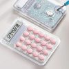 Mini calculator de birou Karuida KK-506,  8 caractere, carcasa transparenta, butoane roz