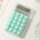 Mini calculator de birou Karuida KK-506, 8 caractere, carcasa transparenta, butoane verzi