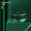 Ventilator pliabil si extensibil, acumulator, incarcare USB, functie suport telefon, verde