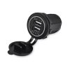 Încărcător Auto 12V/24V - 2.1A, 2 porturi USB, montaj Îngropat + Capac Protecție, pentru Mașină, Camion, Barcă