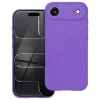Husa Apple iPhone 17 Air, Luxury Silicone, protectie camera, catifea in interior, mov