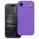 Husa Apple iPhone 17 Air, Luxury Silicone, protectie camera, catifea in interior, mov