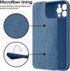 Husa Apple iPhone 14 Pro Max, Luxury Silicone, catifea in interior, protectie camere, verde inchis