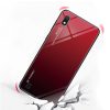  Husa Gradient Glass pentru Samsung Galaxy A10, din sticla si silicon, negru/rosu