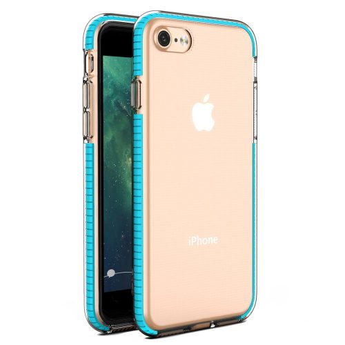 Husa Spring Case pentru Apple iPhone 7/8/SE 2020, margini albastru deschis
