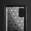 Husa de protectie Carbon Stripe pentru Samsung Galaxy A41, silicon moale, negru