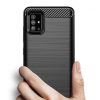 Husa de protectie Carbon Stripe pentru Samsung Galaxy A71 5G, silicon moale, negru