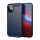 Husa de protectie Carbon Stripe pentru Apple iPhone 12 Pro Max, silicon moale, bleumarin