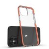 Husa Spring Case pentru Apple iPhone 12 Pro Max, TPU transparent cu margini roz