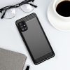 Husa de protectie Carbon Stripe pentru Samsung Galaxy M51, silicon moale, negru