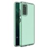 Husa Spring Case pentru Samsung Galaxy S20 FE, TPU transparent cu margini verzi