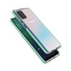 Husa Spring Case pentru Samsung Galaxy S20 FE, TPU transparent cu margini verzi