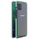 Husa Spring Case pentru Samsung Galaxy M51, TPU transparent cu margini verde mint