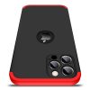 Husa Full Cover GKK (fata + spate) pentru Apple iPhone 12 Pro, negru cu rosu