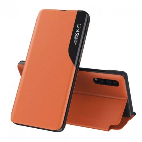 Husa Samsung Galaxy A02s Eco Leather Case, functie stand, portocalie