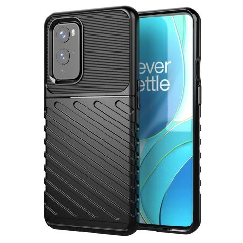 Husa pentru OnePlus 9, Thunder Case Flexible Tough Rugged, Negru