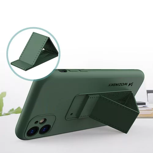 Husa protectie Wozinsky Kickstand pentru Apple iPhone 12 Pro, galbena