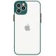 Husa Milky Case pentru Apple iPhone 11 Pro, mat transparent, margini verde inchis