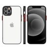 Husa Milky Case pentru Apple iPhone 12 Mini, mat transparent, margini negre