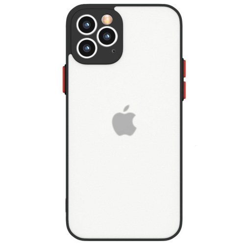 Husa Milky Case pentru Apple iPhone 12 Pro, mat transparent, margini negre