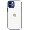 Husa Milky Case pentru Apple iPhone 13 Mini, mat transparent, margini albastru inchis