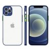 Husa pentru Samsung Galaxy S21 Ultra 5G, Milky Case, protectie camera, silicon moale, Albastru inchis