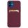 Husa protectie Card Case pentru Apple iPhone 12 Mini, buzunar pentru carduri/cartele, rosu burgundy