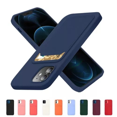 Husa Apple iPhone 12 Mini, Card Case, suport pentru carduri/cartele, portocalie