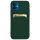 Husa protectie Card Case pentru Apple iPhone 13 Mini, buzunar pentru carduri/cartele, verde inchis