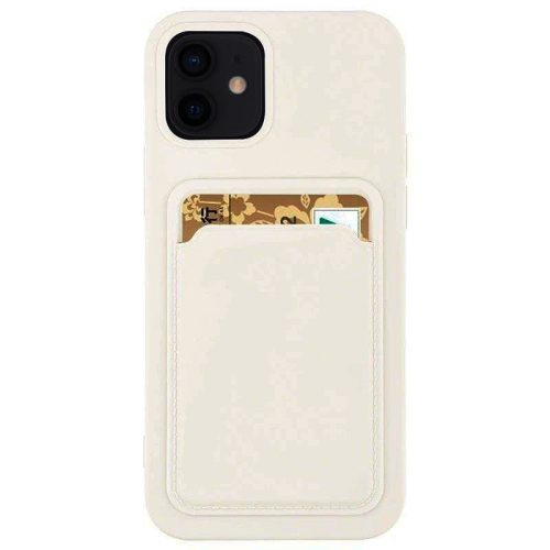 Husa protectie Card Case pentru Samsung Galaxy S20 FE (Fan Edition), buzunar pentru carduri/cartele, alba