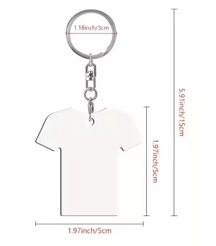 Breloc din MDF (lemn) personalizat cu poza ta, inel de sustinere metalic, design tricou, imprimare pe ambele fete
