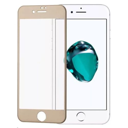 Folie protectie PET (plastic) pentru Apple iPhone 6/6S, acoperire inclusiv margini, aurie