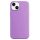 Husa Apple iPhone 15, Luxury Silicone, catifea in interior, mov lila