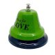 Sonerie metalica distractiva, cu mesaj "Ring for love", verde
