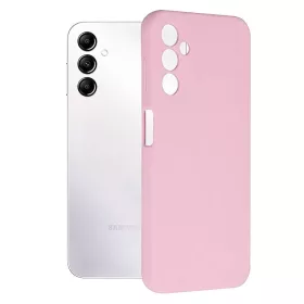   Husa Samsung Galaxy A13 5G / A04s / A04, Luxury Silicone, protectie camera, catifea in interior, roz deschis