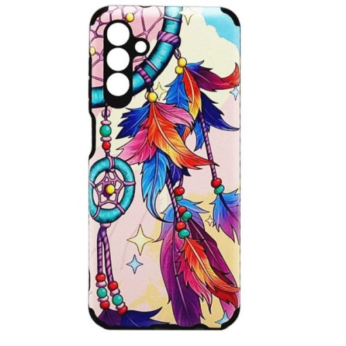 Husa Samsung Galaxy S21 FE, Colorful Case, TPU flexibil printat, Feathers