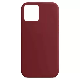   Husa Apple iPhone 12 Pro Max Luxury Silicone, catifea in interior, rosu burgund