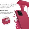 Husa Apple iPhone 12 Pro Max Luxury Silicone, catifea in interior, rosu burgund