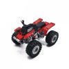 Jucarie ATV pentru copii, carcasa metalica, functie pullback, rosie