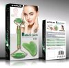 Set rola masaj facial AORLIS  A0-50041, Gua Sha, piatra de jad, pentru fata si corp, anti-rid, verde